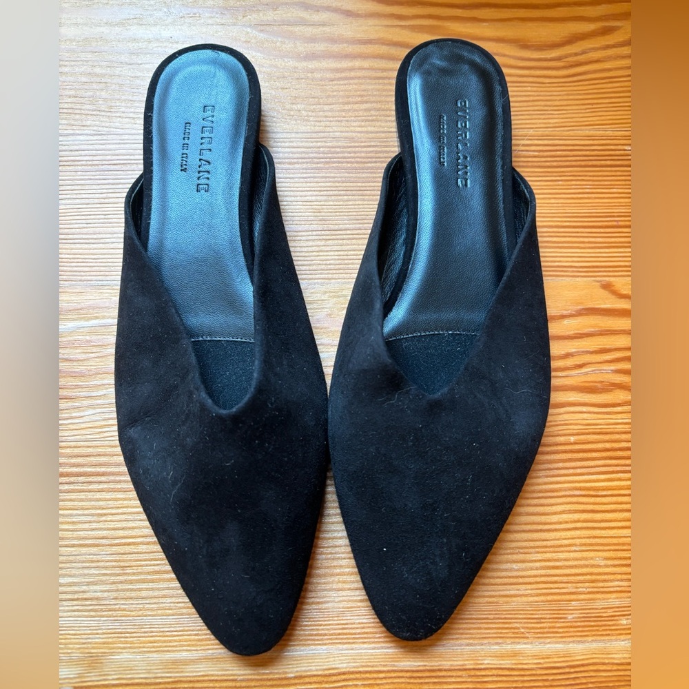 Everlane Women's Black Suede Mules